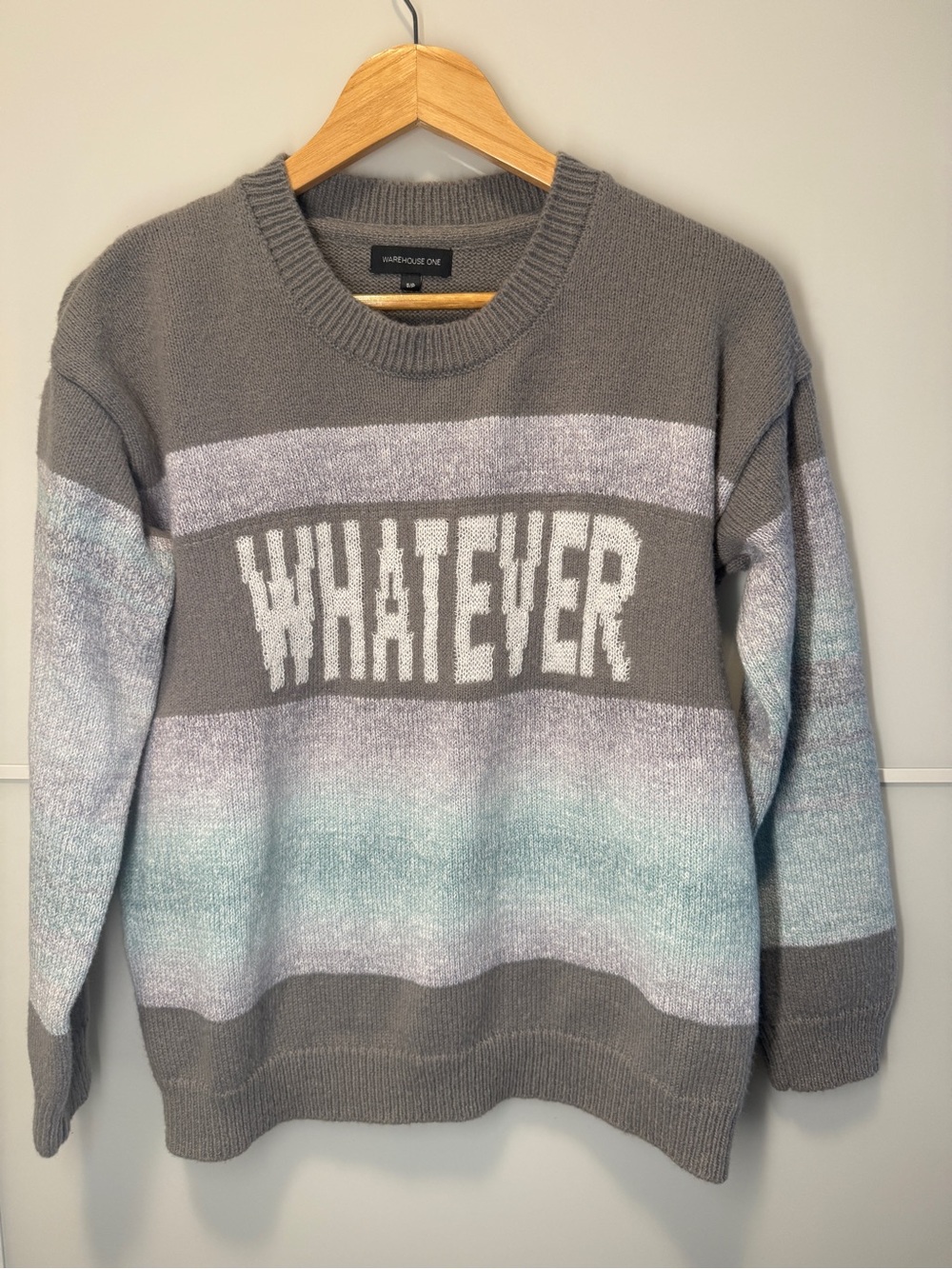 💸CLEARANCE 4/$15💸 Warehouse 'Whatever' Stripe Crewneck Sweater